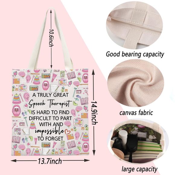 Speech Therapist Areciation Tote Bag Speech Language Pathologist Gifts Slp C o_ - Picture 2 of 6